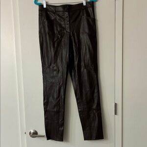 Milly Brown Faux Leather Pants